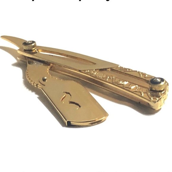 Gold Barbershop Straight Edge Shaving Razor Blade - Picture 4 of 5